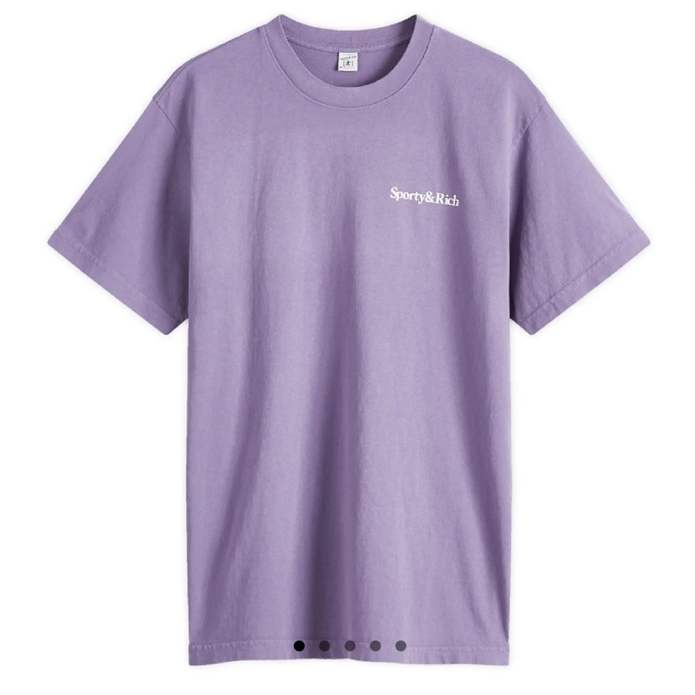 SPORTY & RICH HEALTH IS WEALTH T-SHIRT
Dusty Grape White Sz XS NWOT